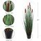4-Foot Tall Artificial Cattail Grass in Decorative Pot | Low Maintenance Faux Plant for Home and Office Decor | Floral Home by Artificial Flowers